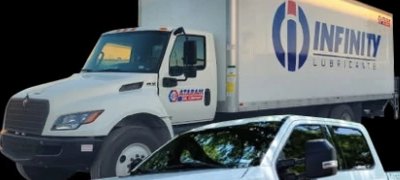 Infinity Lubricants box truck branding